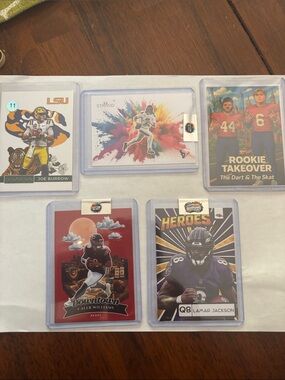 Panini Downtown Heroes Football Cards - Purple & Red Accents
